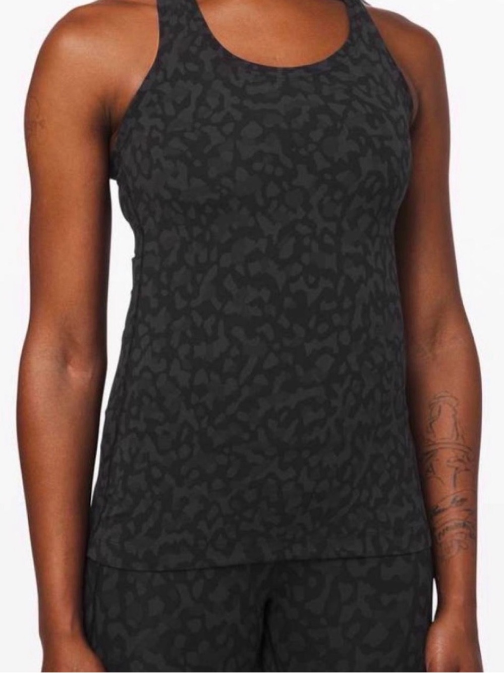 lululemon athletica Black Leopard-Print Racerback Tank